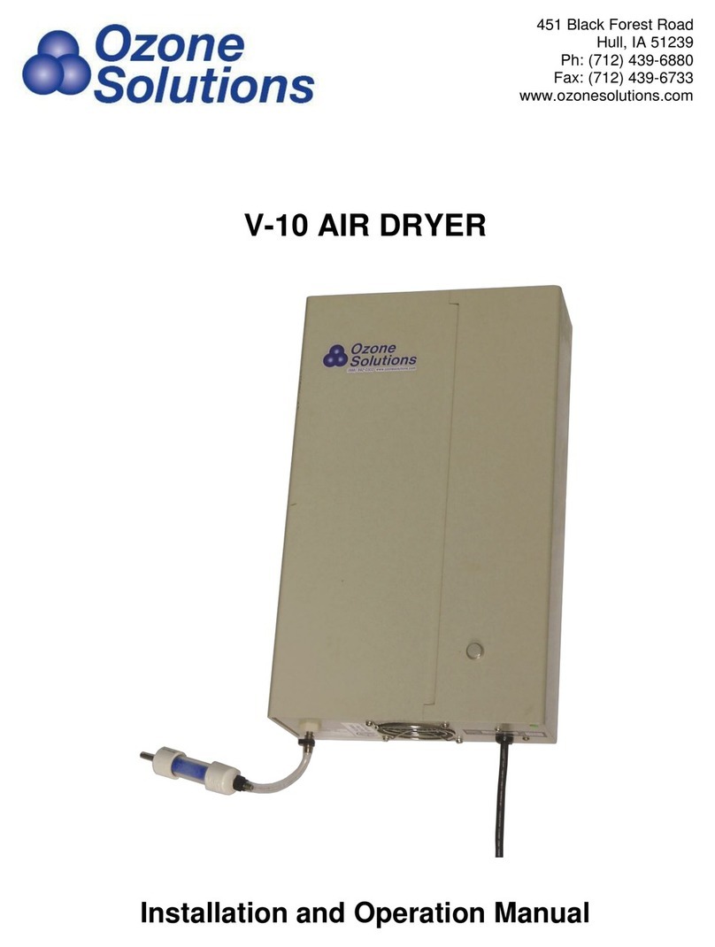 Ozone Solutions V-10 Installation and operation manual