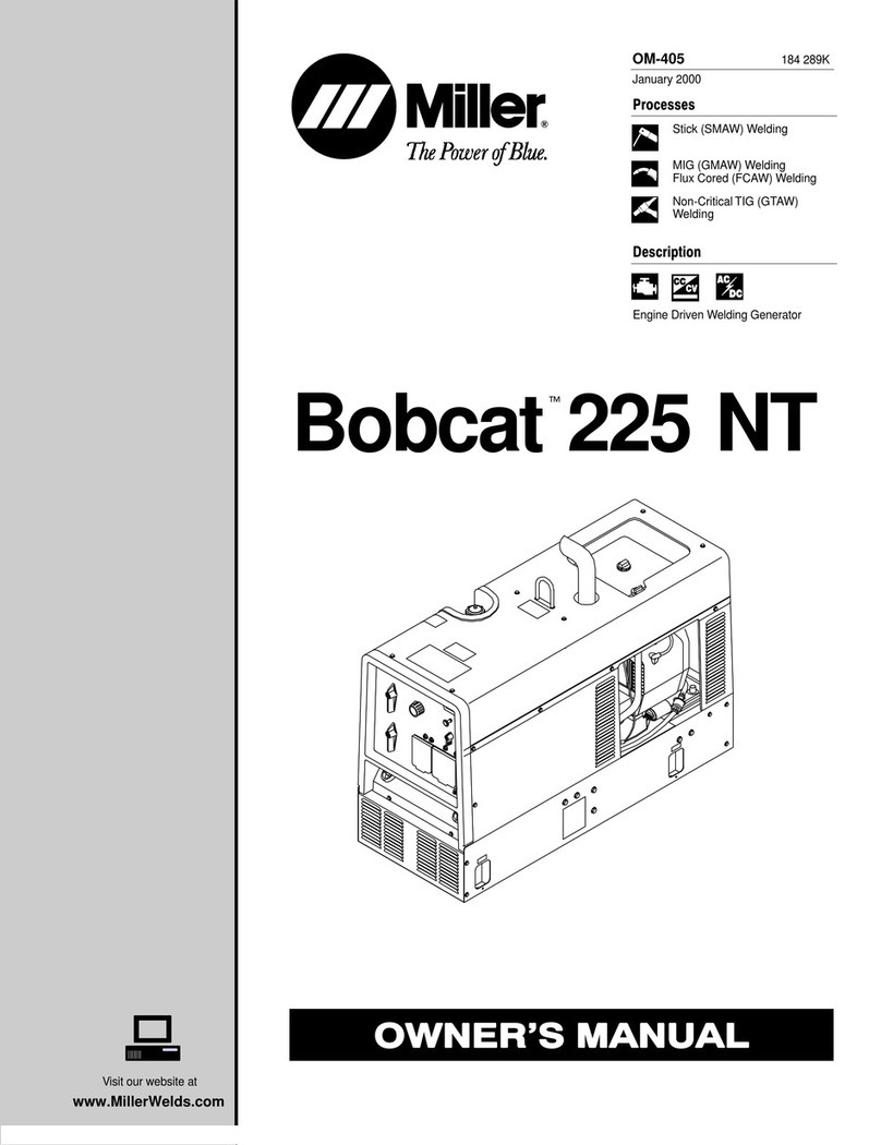 Miller Bobcat 225 NT owner's manual