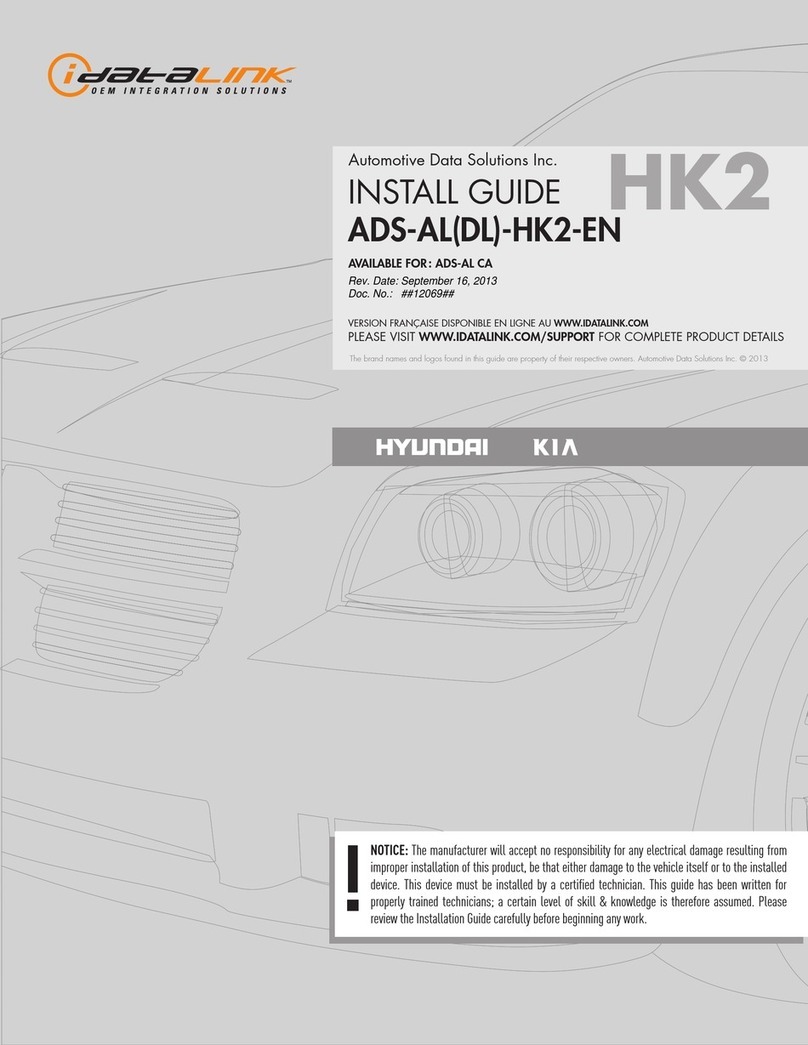 iDataLink ADS-AL-HK2-EN install guide