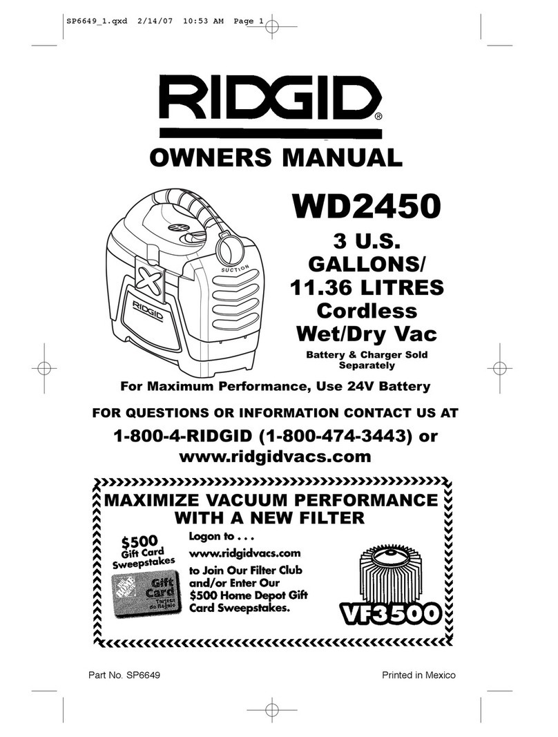 RIDGID WD2450 User manual