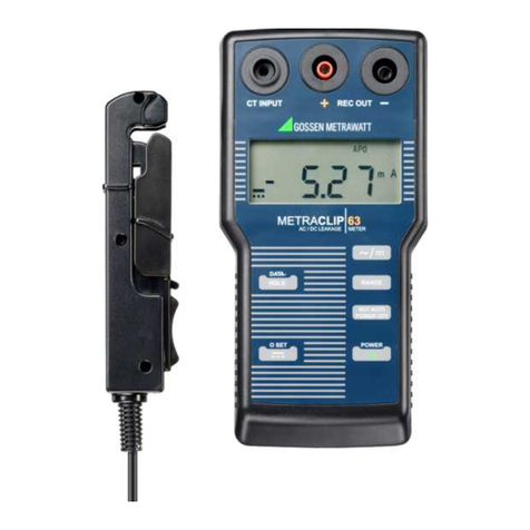 Gossen MetraWatt METRACLIP 63 User manual