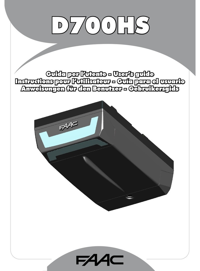 FAAC D700HS user guide