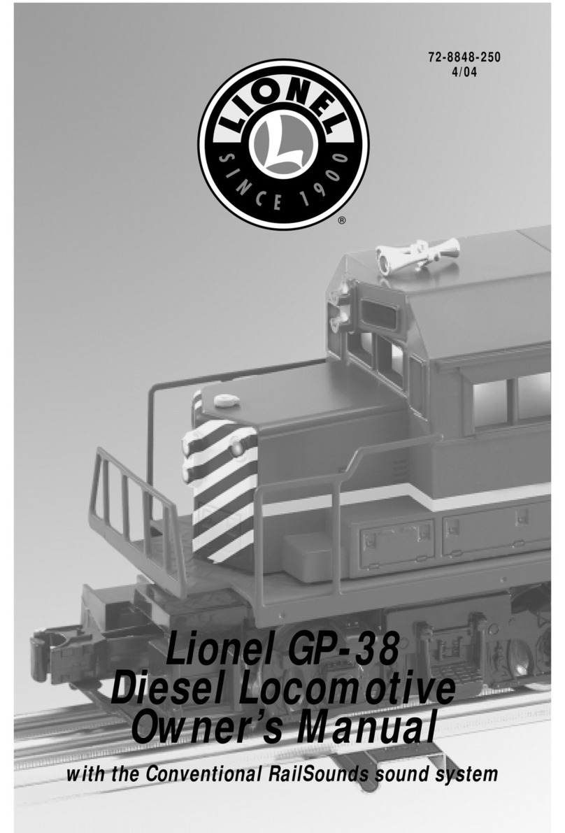 Lionel GP-38 diesel locomotive owner's manual