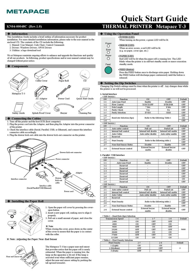 Metapace T-3 User manual
