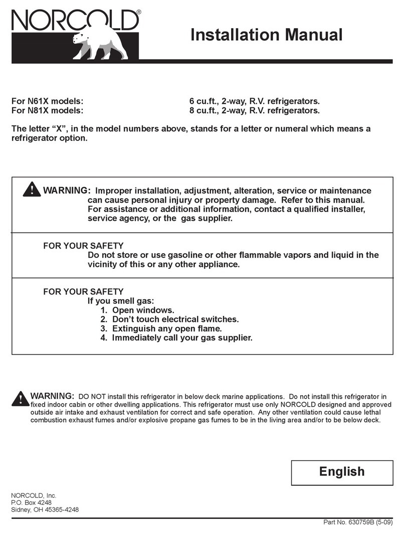 Norcold N61X Series User manual