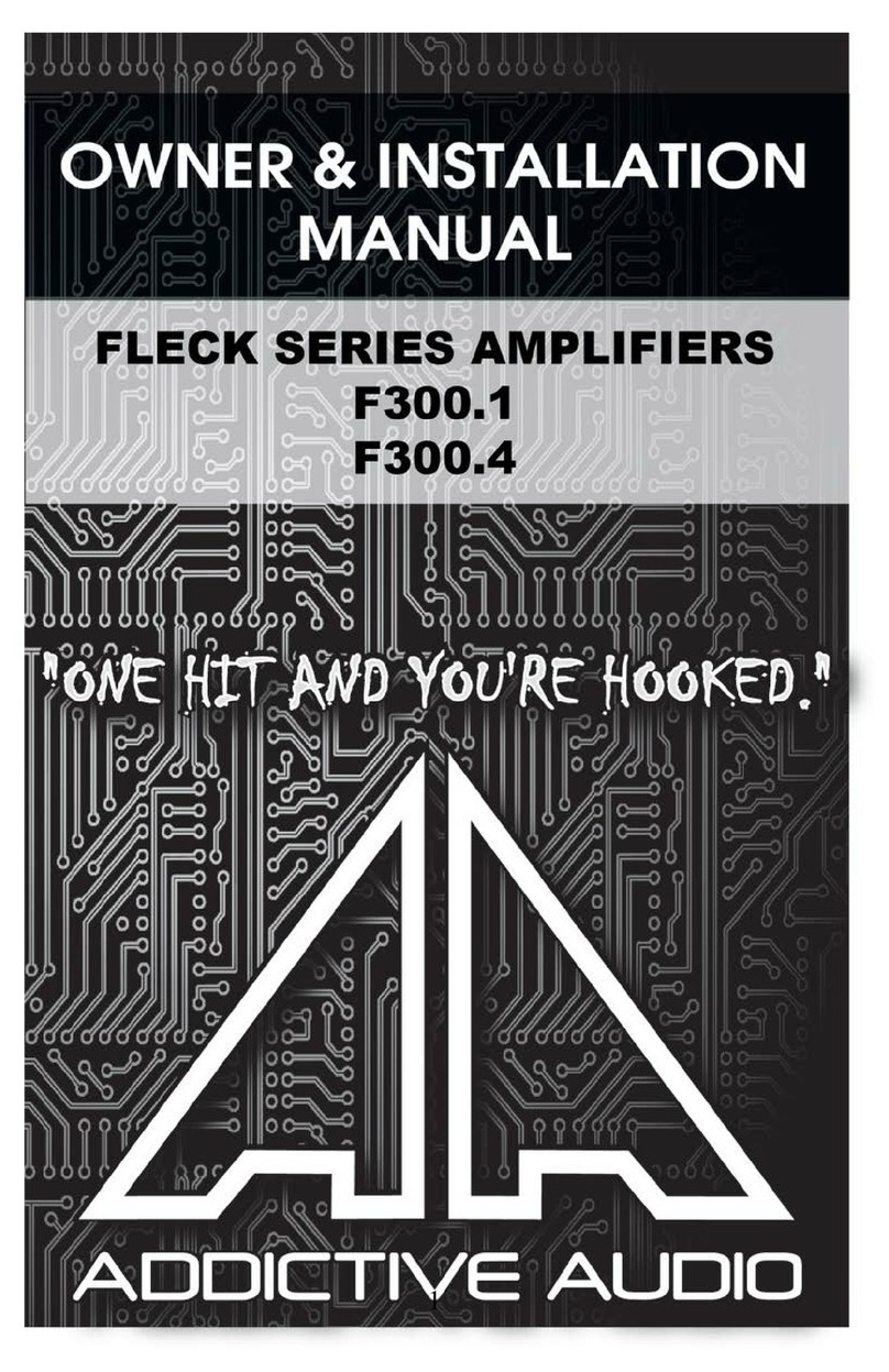 Addictive audio F300.1 Owners and installation manual