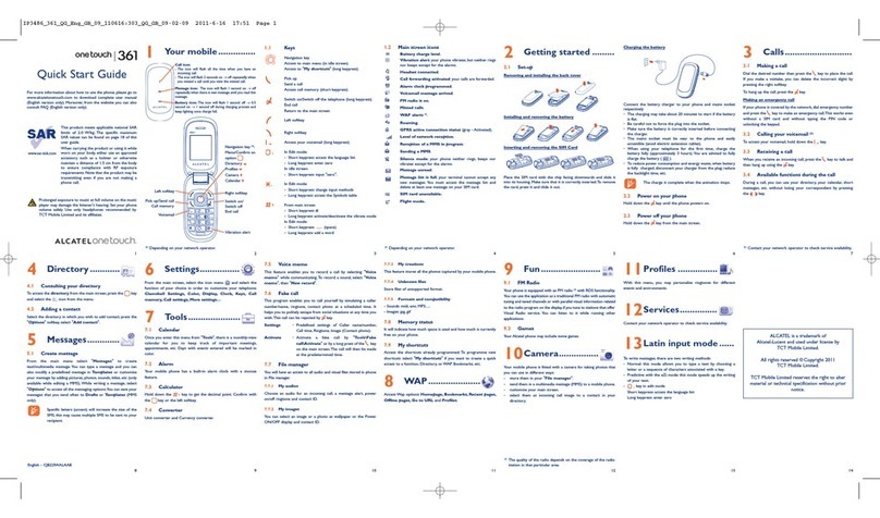 Alcatel One Touch 361 User manual