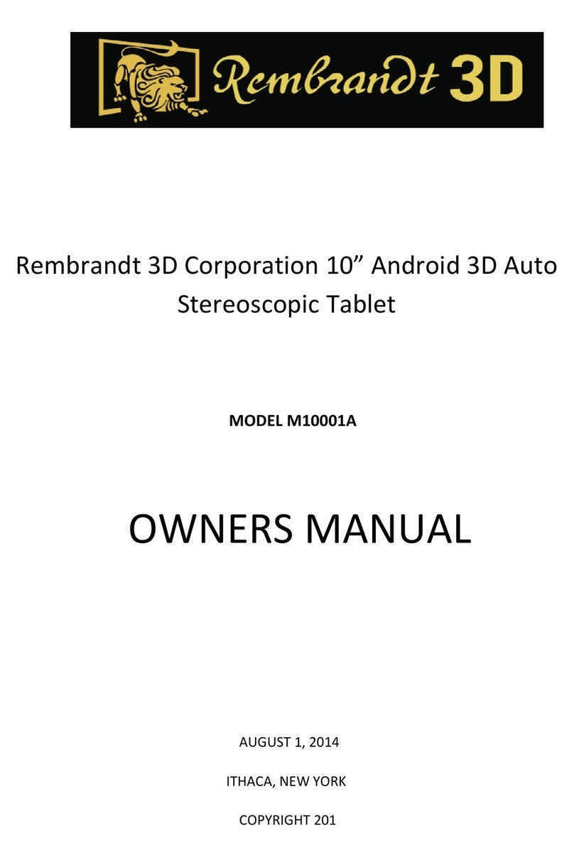 Rembrandt 3D M10001A owner's manual
