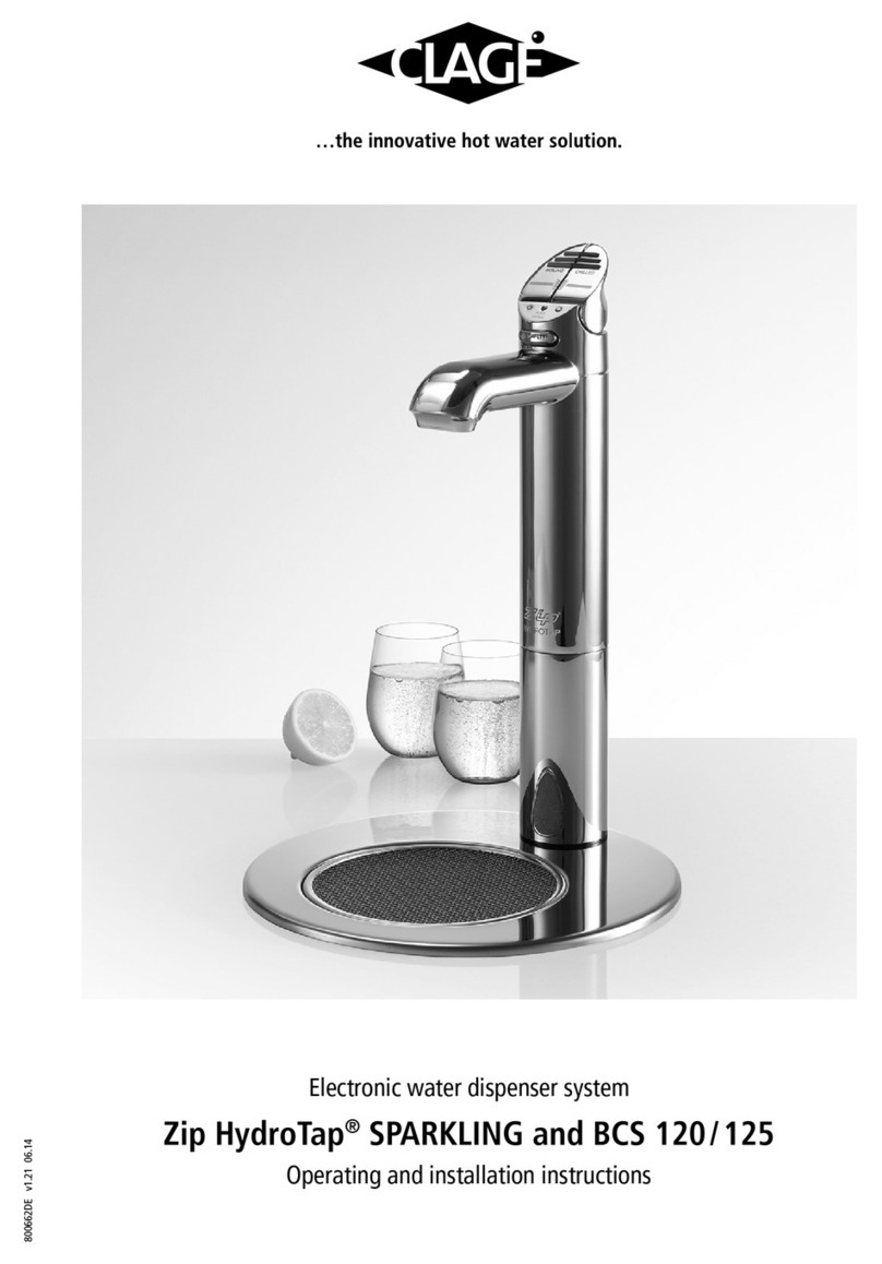 clage Zip HydroTap SPARKLING Operating and installation instructions clage Zip HydroTap SPARKLING Operating and installation instructions