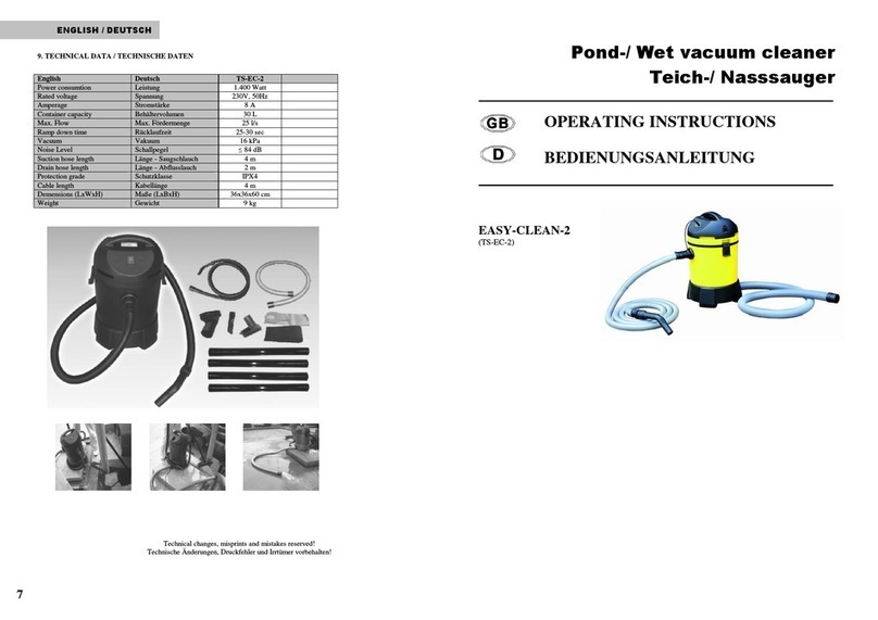 Regen-Tec EASY-CLEAN-2 TS-EC-2 operating instructions