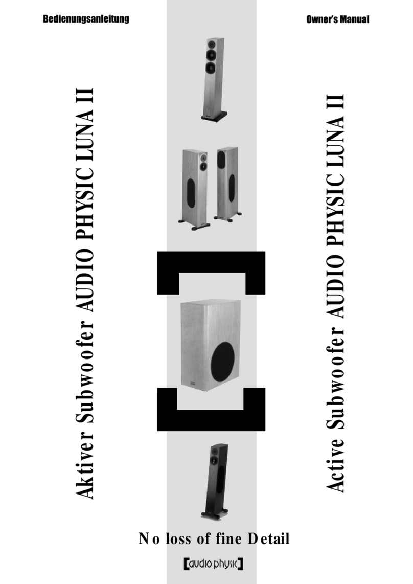 Audio Physic LUNA II User manual
