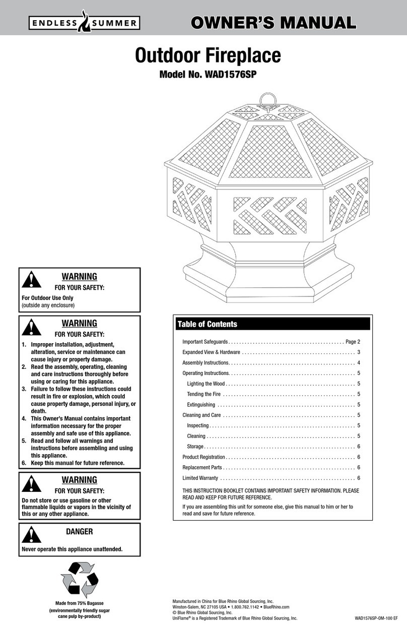 Endless Summer WAD1576SP User manual Endless Summer WAD1576SP User manual