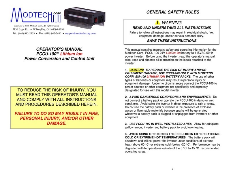Modtech PCCU-100 User manual