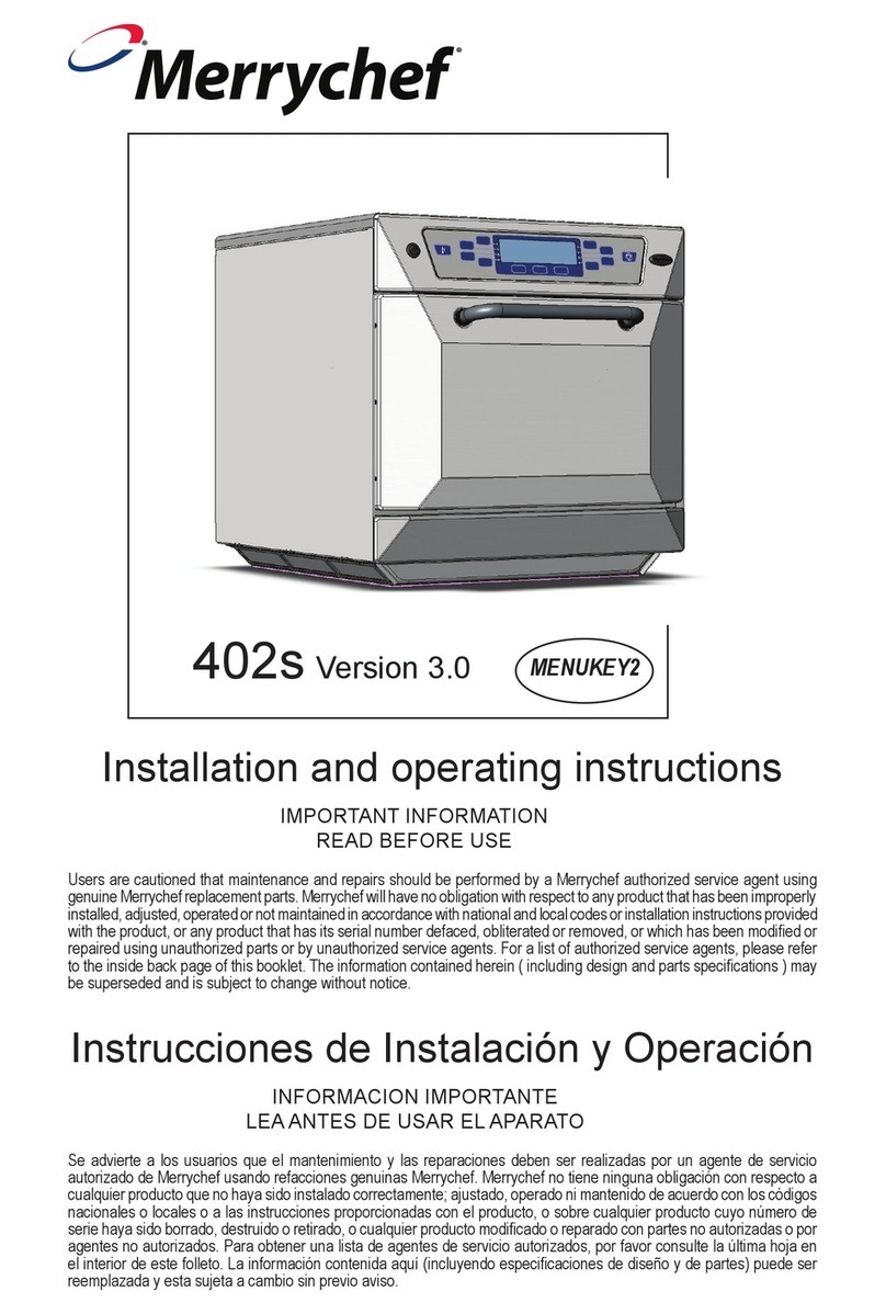 Merrychef 402s Installation and operating instructions