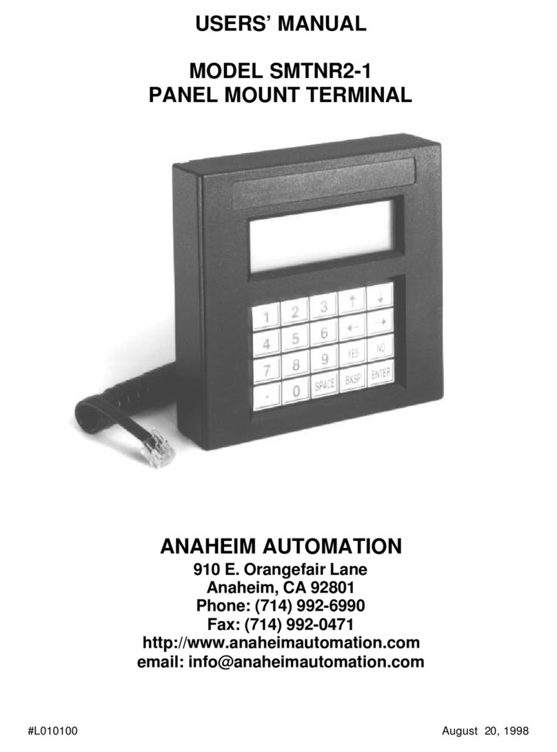 Anaheim Automation SMTNR2-1 user manual