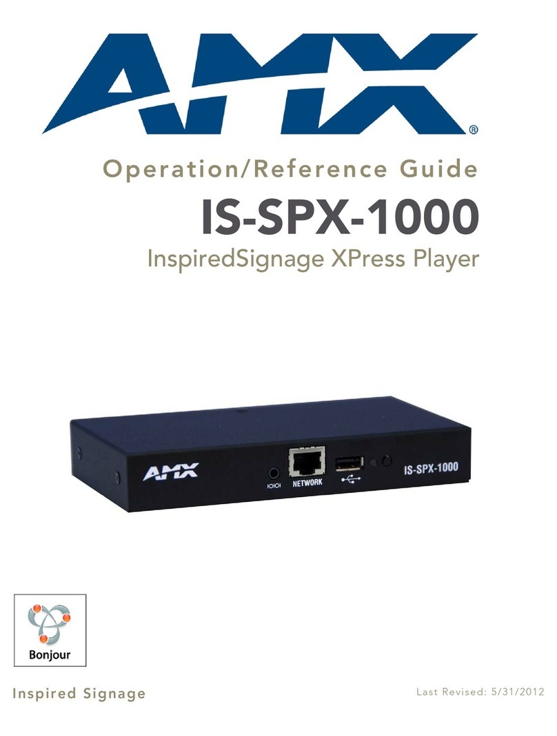 AMX IS-SPX-1000 - SCHEMA Operation/reference guide