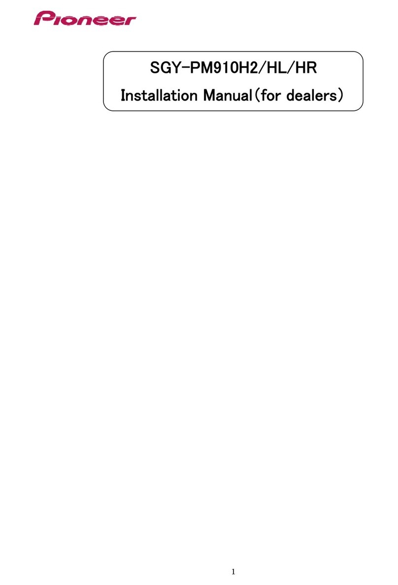 Pioneer SGY-PM910H2 installation manual