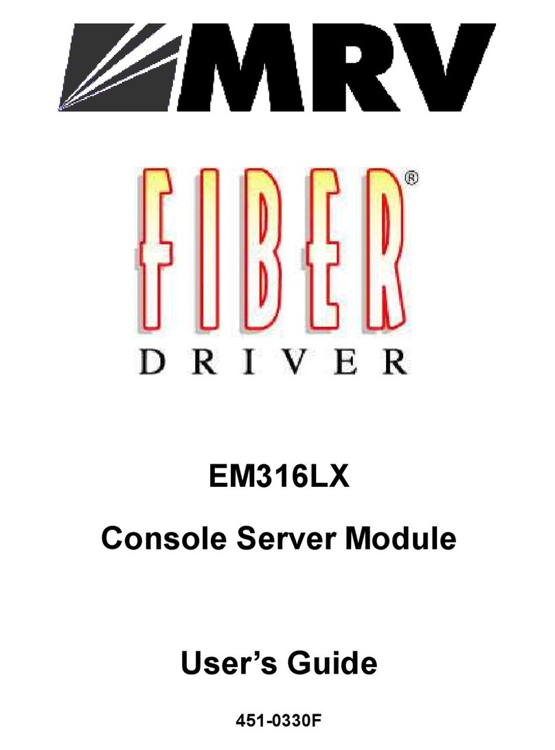 MRV Communications Fiber Driver EM316LX User manual