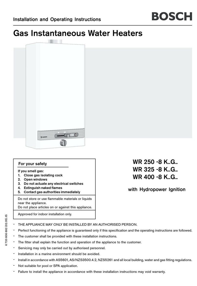 Bosch WR 250 -8 K..G Series User manual