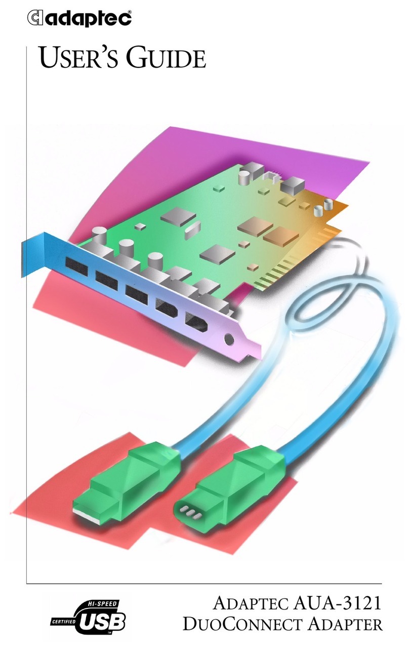 Adaptec DuoConnect AUA-3121 user guide