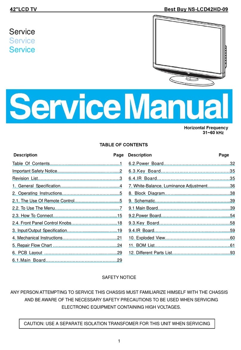 Best Buy NS-LCD42HD-09 Service manual