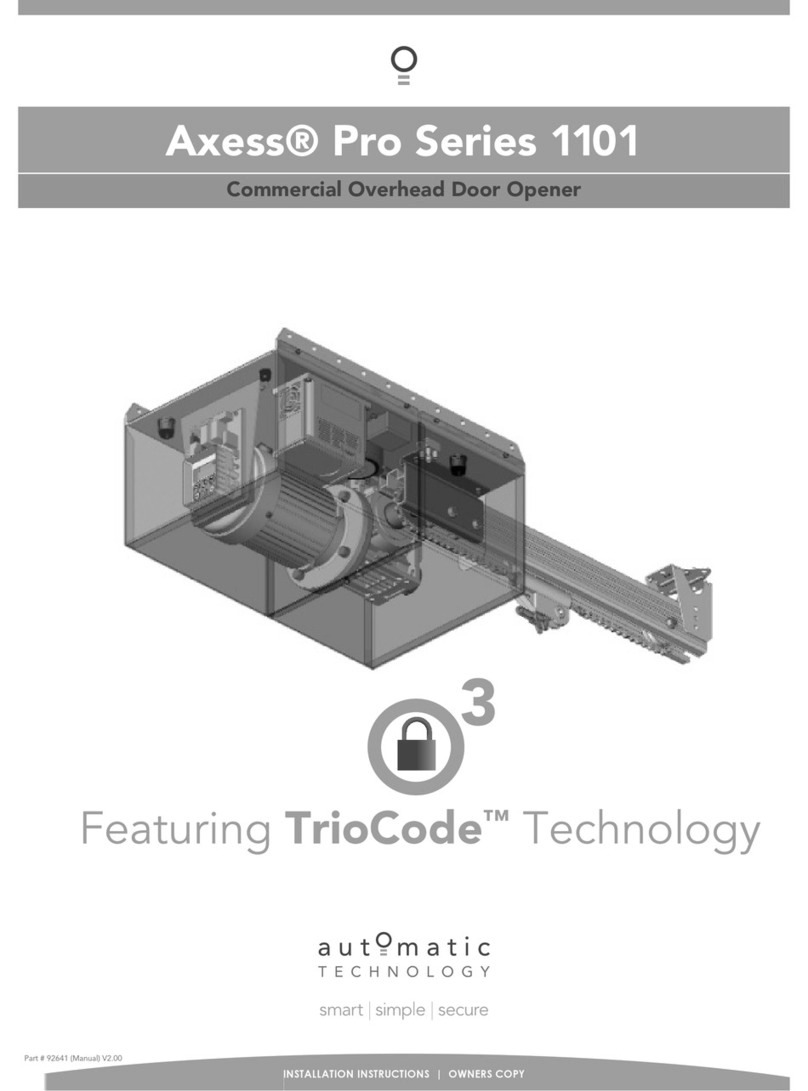 Automatic Technology Axess Pro Series 1101 User manual Automatic Technology Axess Pro Series 1101 User manual