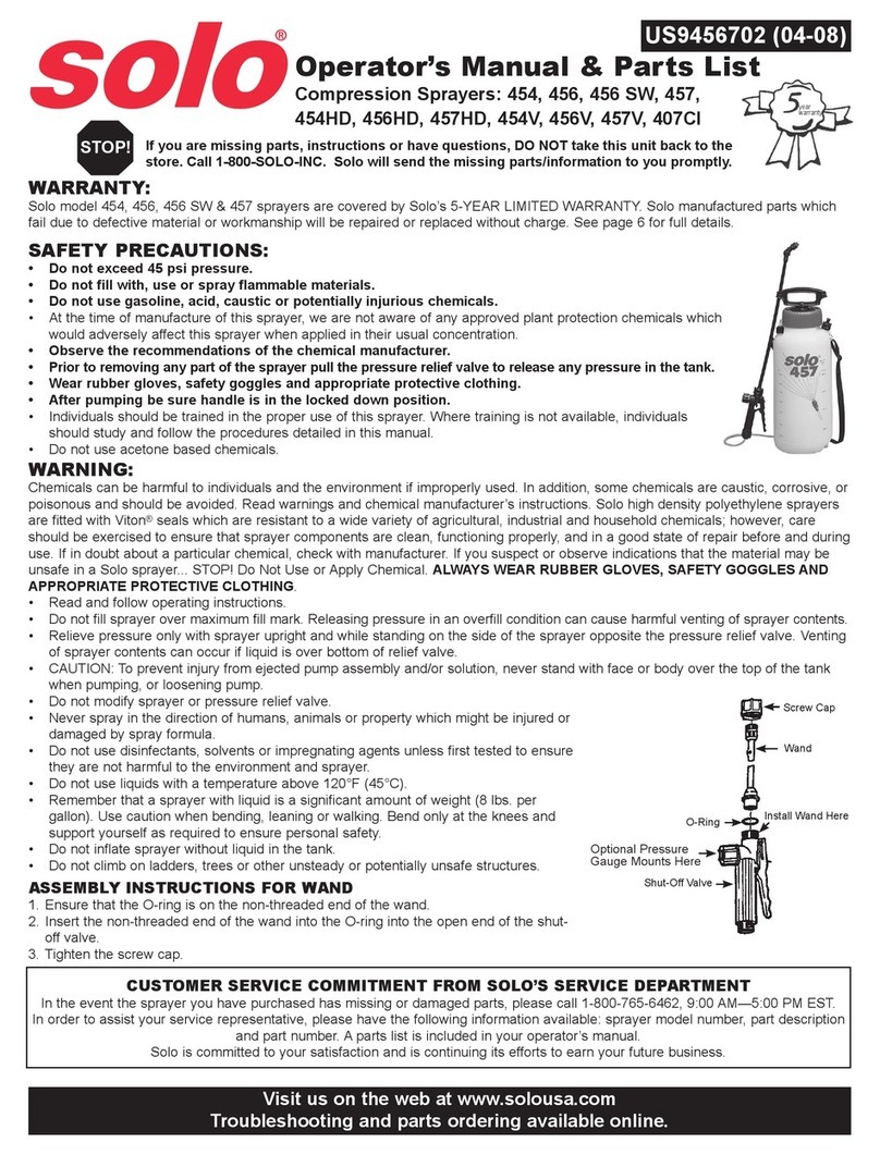 Solo 456 Operator's manual