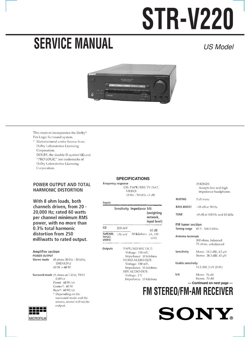 Sony STR-V220 User manual