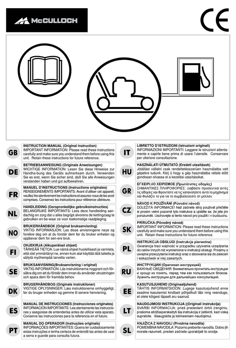 McCulloch 20675DWA User manual