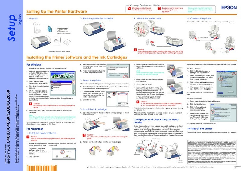 Epson Stylus C40UX manual