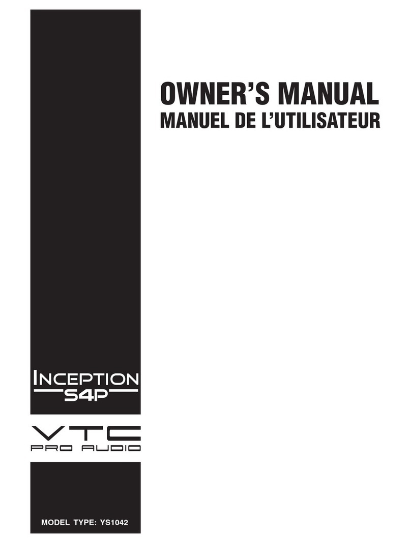 VTC Pro Audio Inception S4P YS1042 owner's manual