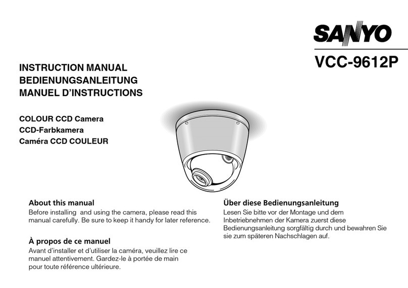 Sanyo VCC-9612P Instructions for installation and use