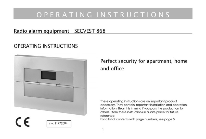 Security-Center SECVEST 868 User manual