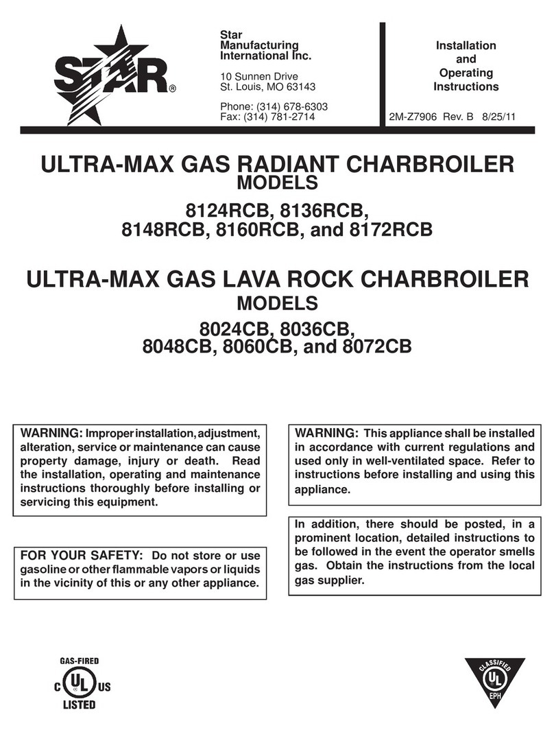 Star Ultra-Max 8124RCB Installation and operating instrictions