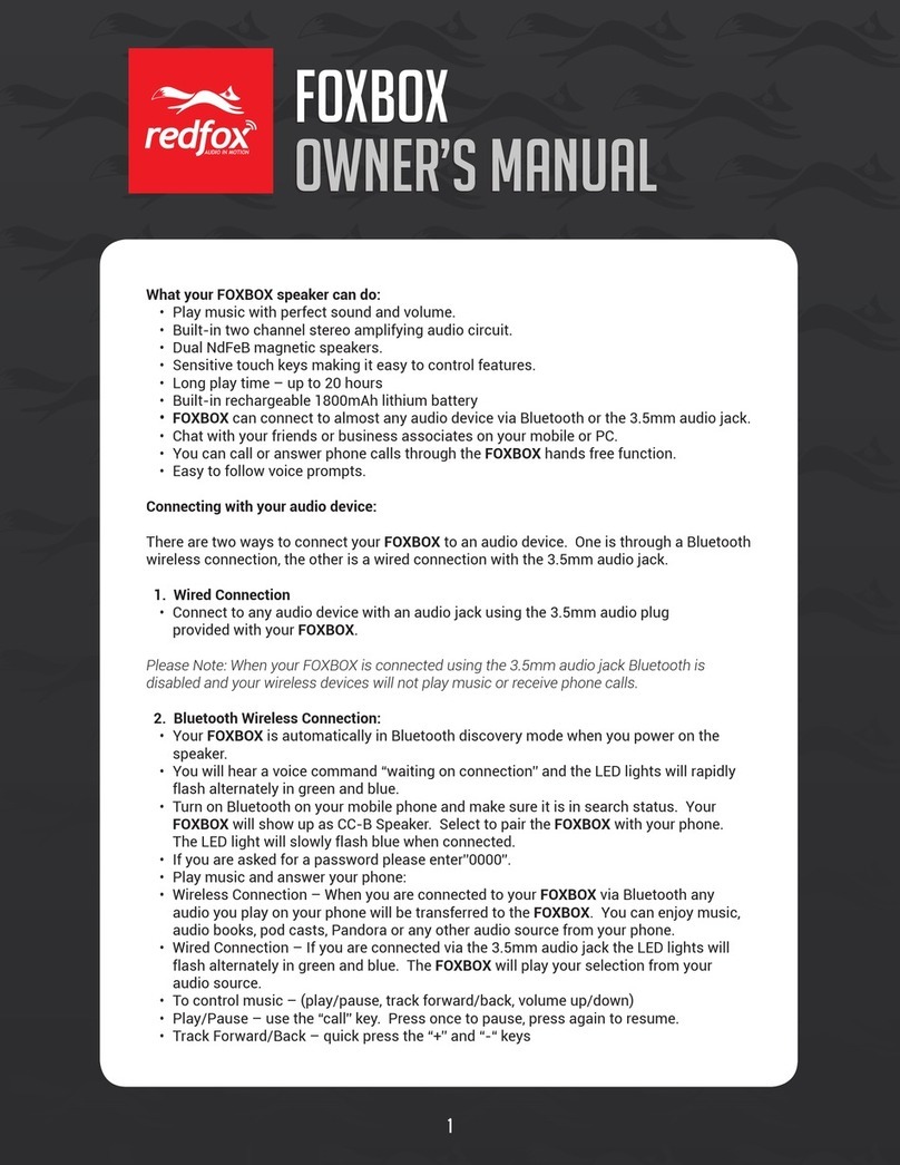 Redfox FOXBOX owner's manual