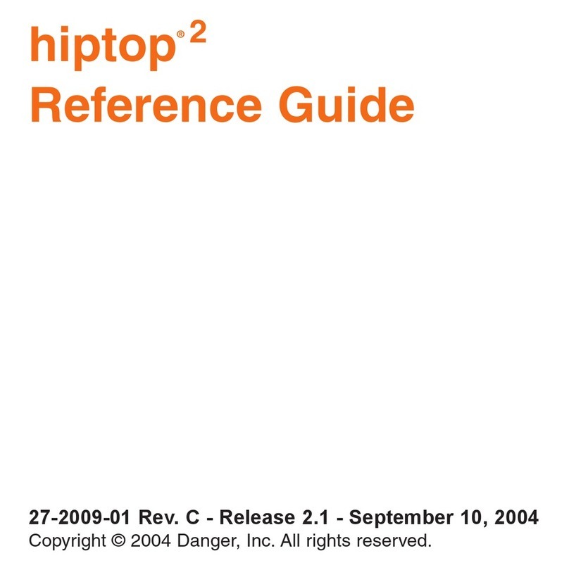 Danger hiptop 2 User manual