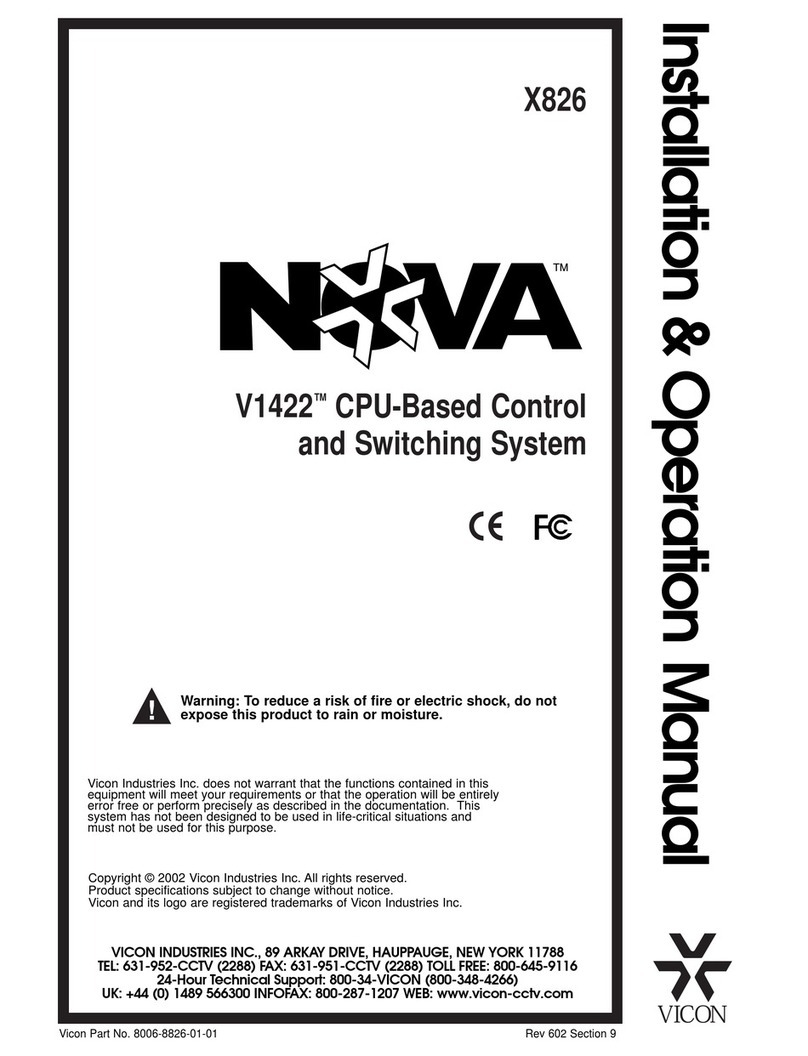 Vicon V1422 operating instructions Vicon V1422 operating instructions