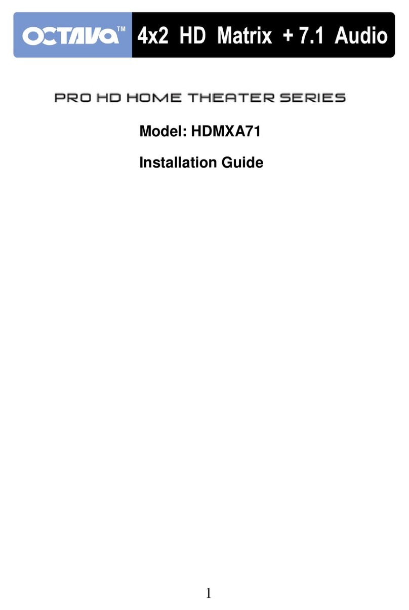 Octava HDMXA71 Pro HD Home Theater Series installation guide