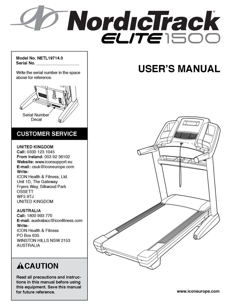 NordicTrack Elite 1500 user manual