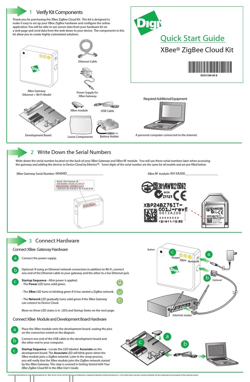 Digi XBee ZigBee User manual