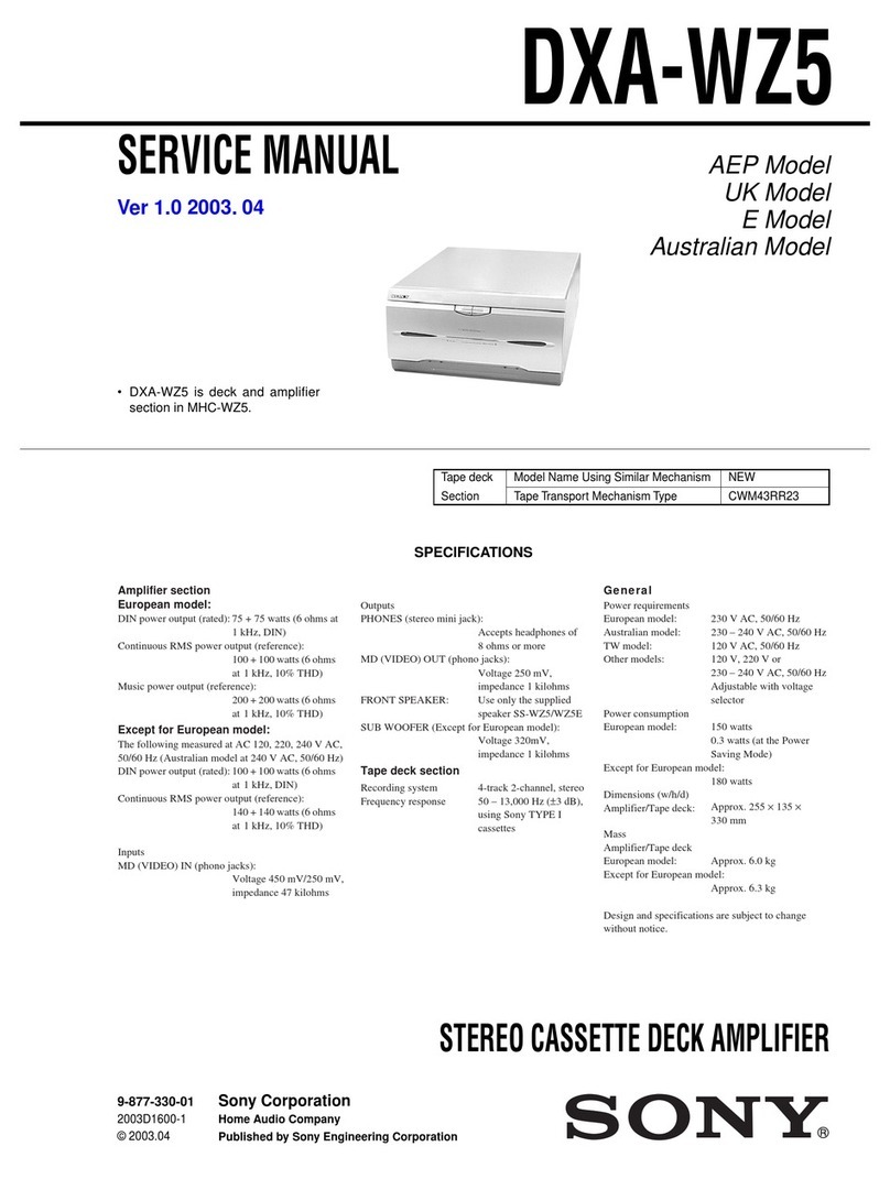 Sony DXA-WZ5 User manual