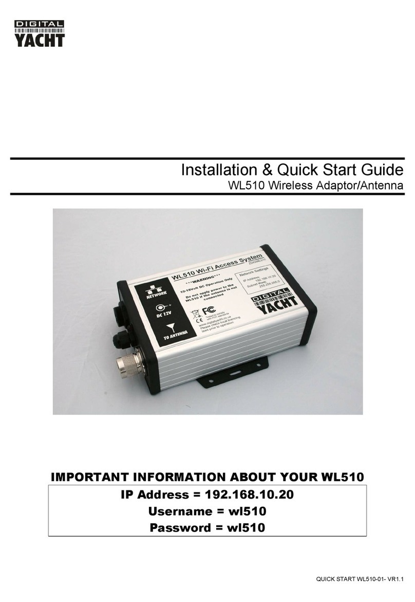 DIGITAL YACHT WL510 Installation & quick start guide