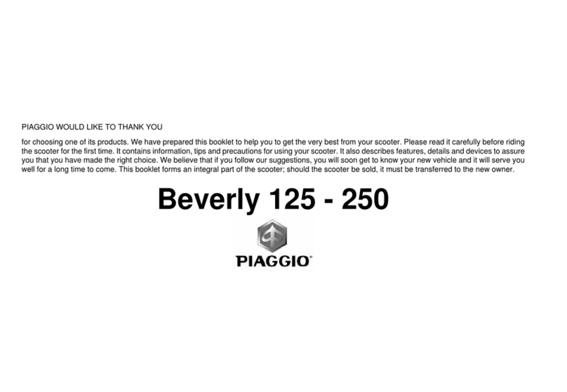 PIAGGIO Beverly Tourer 125 user manual