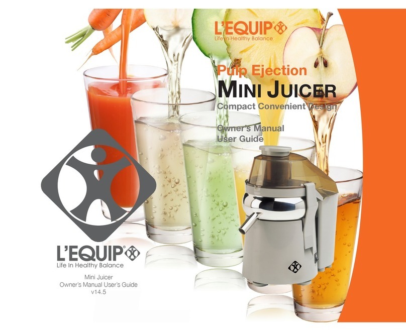 LEquip Pulp Ejection MINI JUICER Guide