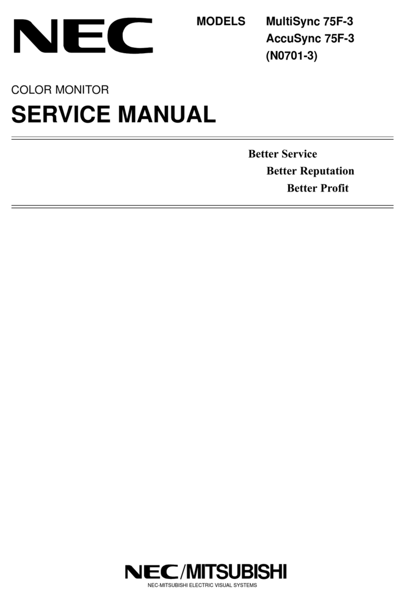 NEC MultiSync 75F-3 User manual