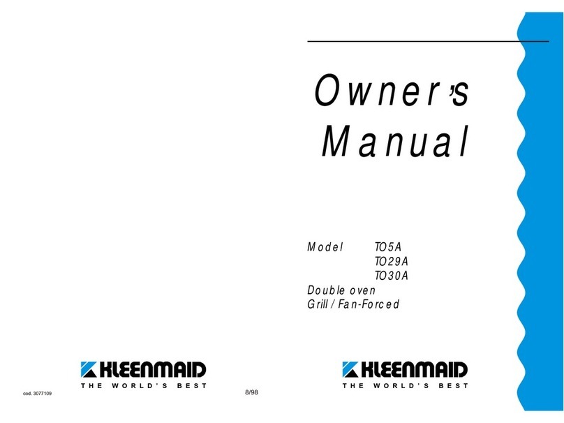 Kleenmaid TO5A User manual Kleenmaid TO5A User manual