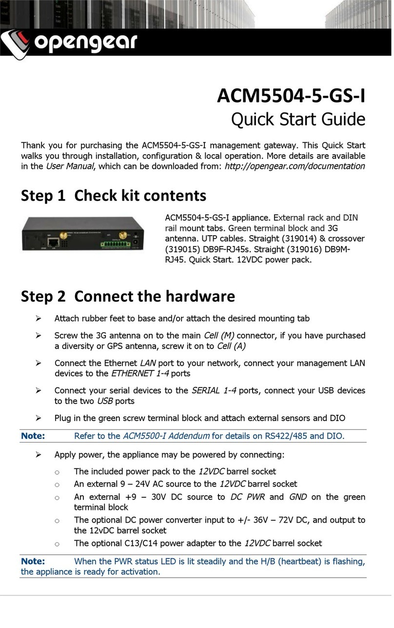 Opengear ACM5504-5-GS-I User manual