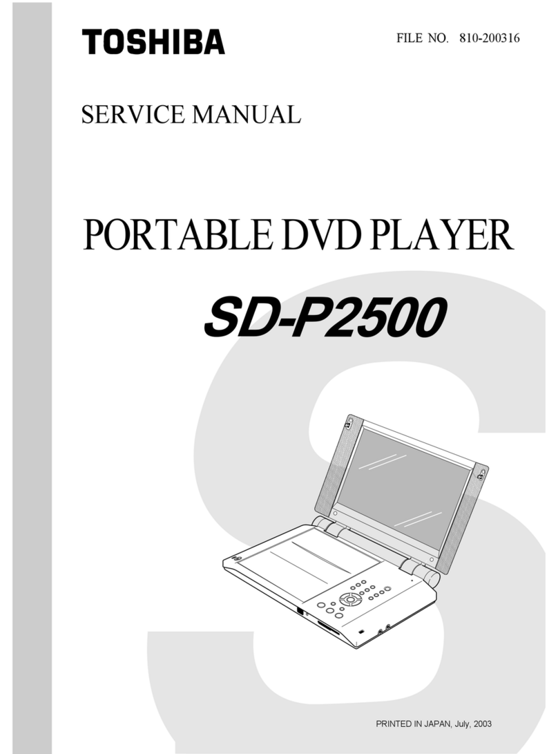 Toshiba SD-P2500 - Portable DVD Player User manual