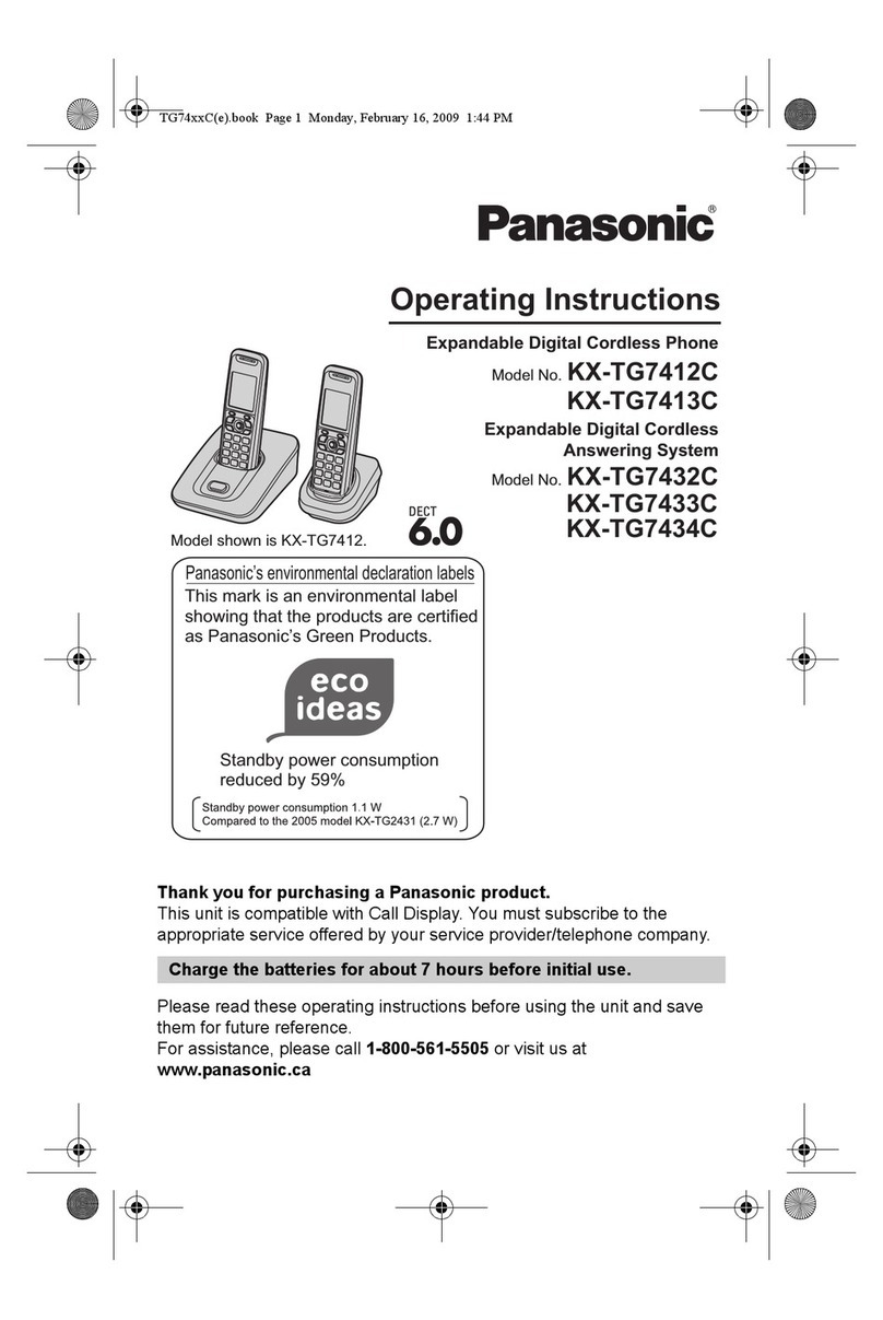 Panasonic KX-TG7412C operating instructions