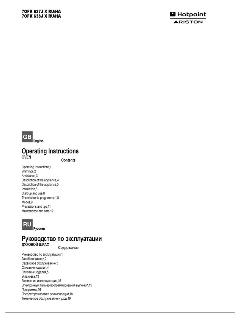 Hotpoint Ariston 7OFK 637J RU/HA operating instructions